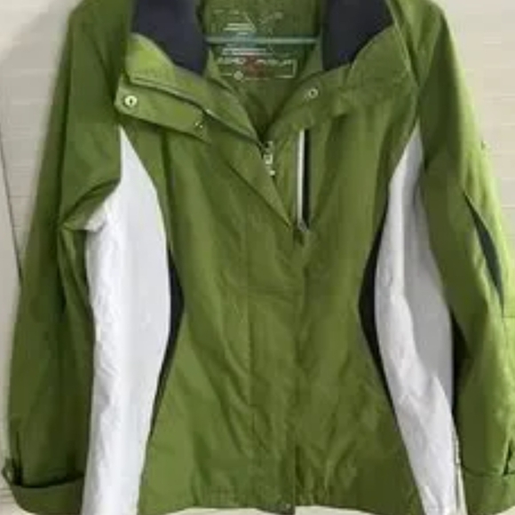 Green and White Women's Jacket - Picture 1 of 3